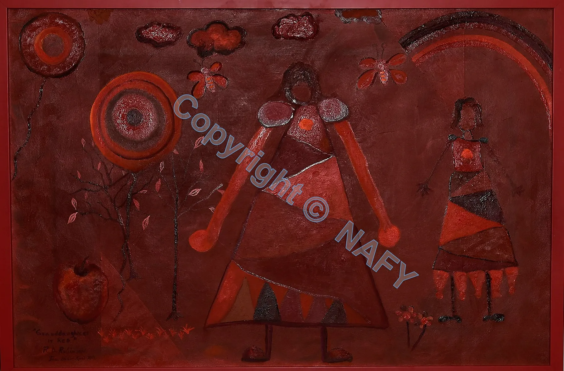 Granddaughters in Red Child-style Art Product Image